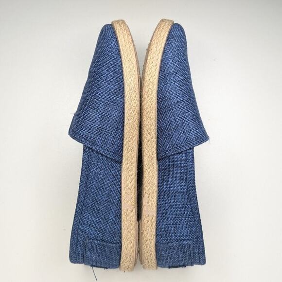 XO LOV blue woven espadrilles loafers slip on size 10 - Picture 3 of 9